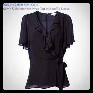 Calvin Klein Ruffle wrap blouse